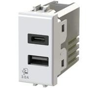 Bloc d’alimentation USB double C - Blanc