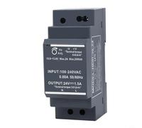 Bloc d'alimentation à commutation 24 V CC 30 W 1,5 A Rail DIN ultra compact 35 mm de large avec affichage LED Protection contre les courts-circuits et surcharges pour commande industrielle Armoire de