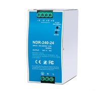 Bloc d'alimentation à commutation DIN NDR-240-24 240 W 24 V 10 A pour automatisation industrielle avec protection contre les surcharges et refroidissement efficace, boîtier en aluminium, montage sur