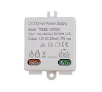 Bloc d'alimentation compact 42 x 40 mm 12 V 10 W silencieux | Boîtier en plastique robuste, résistant à l'humidité, à la poussière, design durable