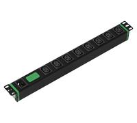 Bloc d'alimentation PDU APC Easy Rack, modèle de base, horizontal, monophasé, 3,7 kW, 230 V, 16 A, 8 prises C13, entrée IEC60320 C20, standard, 1U, monophasé, horizontal, noir, 8 sorties AC