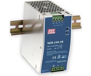 Bloc d'alimentation pour rail DIN 24V, 10A, 240W, Mean Well Fabricant : EFB-Elektronik (NDR-240-24)