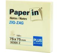 Bloc De 100 Feuilles Autocollantes Jaunes En Format Zigzag Pour Bureau,École,Université,Pour Notes Rapides,Bloc De 100 Feuilles Autocollantes (75x75 Mm Zig-Zag,1 Unité)