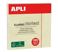 Bloc De 100 Feuilles De Notes Adhésives Jaunes ? 75x75mm
