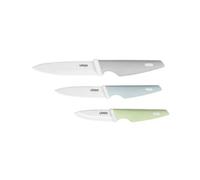 Bloc De 3 Couteaux - Livoo - Mec137 - 7,5 / 10 / 12,5 Cm - Lame Céramique - Compatible Lave-Vaisselle Blanc