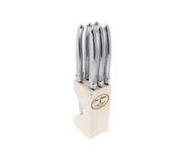 Bloc de 6 couteaux à steak jean dubost laguiole inox