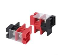 Bloc de bornes 200 A 600 V pour stockage d'énergie, connexion de batterie au lithium, cuivre/plastique, étanche IP67, -40 °C à 105 °C, rouge/noir