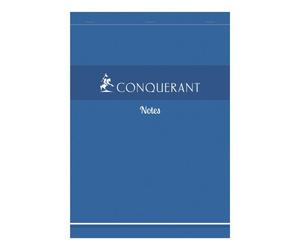 Bloc de bureau Conquérant 21 x 29,7 agrafé bleu - 5 x 5 - 200 feuilles