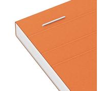 Bloc de bureau orange Oxford 7,5 x 10,5 cm agrafé 5 x 5 mm - 80 feuilles