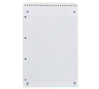 Bloc de bureau Oxford Lagoon 21 x 31,5 spirale grands carreaux - 80 feuilles