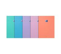 Bloc de bureau Oxford Smart 21 x 29,7 cm agrafé pastel- 5 x 5 - 80 feuilles