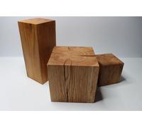 Bloc de chêne 25x25x50cm bloc de chêne massif huilé décoration en bois tabouret cube de chêne