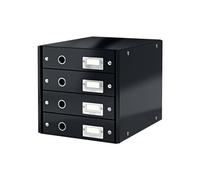 Bloc de classement 4 tiroirs Click & Store Wow - Noir