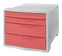 Esselte 2 Large And Small Color Breeze Buc Drawers Rouge Enfants
