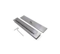 Bloc de combustion de taille moyenne avec fibre céramique et régulateur de flamme F9690 Argent