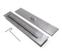 Bloc de combustion de taille moyenne avec fibre céramique et régulateur de flamme PURLINE F9690 Argent Argent G