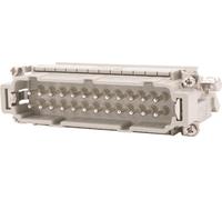 Bloc de connexion HARTING Han 24E, insert à broches (M), "côté droit", raccordement par vis, 24 pôles + PE, 500V, 16A - 1 pièce