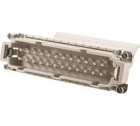 Bloc de connexion HARTING Han 24ES, connecteur à broches (M) "droit", avec ressort de compression, 24 pôles + PE, 500V, 16A - 1 pièce