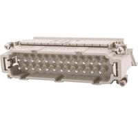 Bloc de connexion HARTING Han 24ES, connecteur à broches (M), "gauche", avec ressort de fixation, 24 pôles + PE, 500V, 16A - 1 pièce