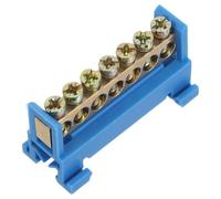 Bloc de Connexion Terminal en Cuivre Bleu Compact pour Rail Din | Bornier à Vis, Format Condensé, Panneaux de Commande et Automatisation Industrielle, Identification Claire