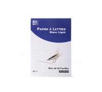 Bloc De Correspondance Oxford Endosse 210X297 100P Optik P. Ligne 8Mm Tete+Pied Blanc