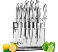 Bloc de couteaux avec couteaux Set de couteaux de cuisine 14 TLG Set de couteaux professionnel en acier inoxydable Extra tranchant Set de couteaux ergonomique