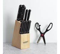 Bloc de couteaux - cook concept - 11 couteaux - paire de ciseaux - multicolore