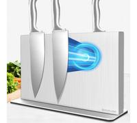 Bloc de découpe magnétique, argenté, 40 cm, en acier inoxydable 304, double face, avec aimants puissants