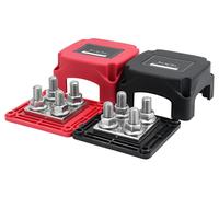 Bloc de distribution de courant 400A, avec 4 vis M10, 48V, rouge/noir
