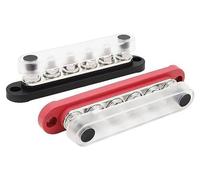 Bloc de distribution de courant 6 prises M8, 150A, 12-48V, avec couvercle, lot de 2