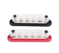 Bloc de Distribution d'énergie 300A, Barre Omnibus 12V-48V avec Couvercle, Bornier pour Bornes de Batterie, Idéal pour Voiture, Bateau, Marine