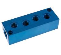 Bloc de distribution en aluminium 2xG 3/4'' x 8xG 1/2'' unilatéral 16 bar