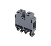 Bloc de jonction 35mm² - Borne ER35 Grise - 115A Max - Connexion à vis - Montage sur rail DIN