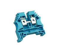 Bloc de jonction 4mm² - Borne ER4 Bleue - 30A Max - Connexion à vis section max 6mm² - Montage sur rail DIN