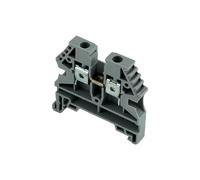 Bloc de jonction 4mm² - Borne ER4 Grise - 30A Max - Connexion à vis section max 6mm² - Montage sur rail DIN