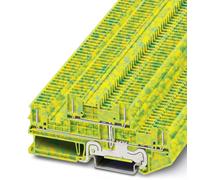 Bloc de jonction à 2 étages pour conducteur protection Phoenix Contact PTTB 1,5/S/4P-PE 3213881 vert, jaune 50 pc(s)