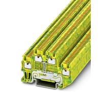 Bloc de jonction à 2 étages pour conducteur protection Phoenix Contact PTTB 1,5/S-PE 3208537 vert, jaune 50 pc(s)