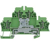 Bloc de jonction double étage Weidmüller ZDK 2.5PE 1690000000-1 vert-jaune 1 pc(s)