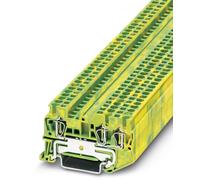 Bloc de jonction pour conducteur de protection Phoenix Contact ST 2,5-TWIN-PE 3031267 vert, jaune 50 pc(s)
