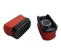 Bloc de limes compact en acier de 4,1 cm pour ponçage des détails (rouge) | Côtés à double grain, gros pour le décapage, fin pour le polissage, retrait efficace de la peinture, métal pour la