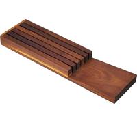 Bloc de mesure en acacia pour tiroir - porte-couteaux élégant pour 5 couteaux - 39 x 11 x 35 cm