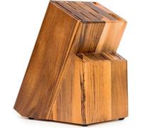 Bloc de mesure sans couteau - Coninx RAF Bois d'acacia - Bloc de rangement pour couteaux de cuisine - Porte-couteaux en bois avec fentes