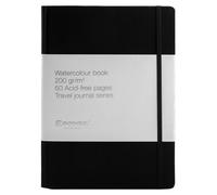 Bloc de papier pour aquarelle, format A5, 60 feuilles, grammage 200 g/m², grain fin, dimensions 14x21 cm