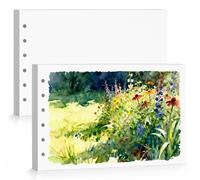 Bloc de papier pour aquarelle, recharge, 2 x 20 feuilles, format A5, 300 g/m², pressé à chaud