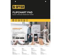 Bloc de papier pour tableau blanc, format A1, quadrillé, 40 feuilles, 60 g/m², lot de 5