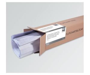 Bloc de papier SIGEL, 68 x 98 cm, quadrillé, 20 feuilles, 80 g/m², roulé, boîte de 5