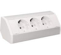 Bloc de prises en saillie, argent-blanc, 3x, 3680W, câble de raccordement 0,6m