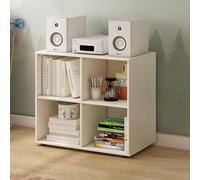 Bloc De Rangement 4 Cases Effet Bois Colette Blanc TU