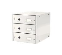 Bloc de Rangement pour Bureau 3 tiroirs A4 Wow - Blanc