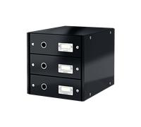 Bloc de Rangement pour Bureau 3 tiroirs A4 Wow - Noir